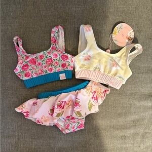 SweetHoney Floral Baby Swimwear Set